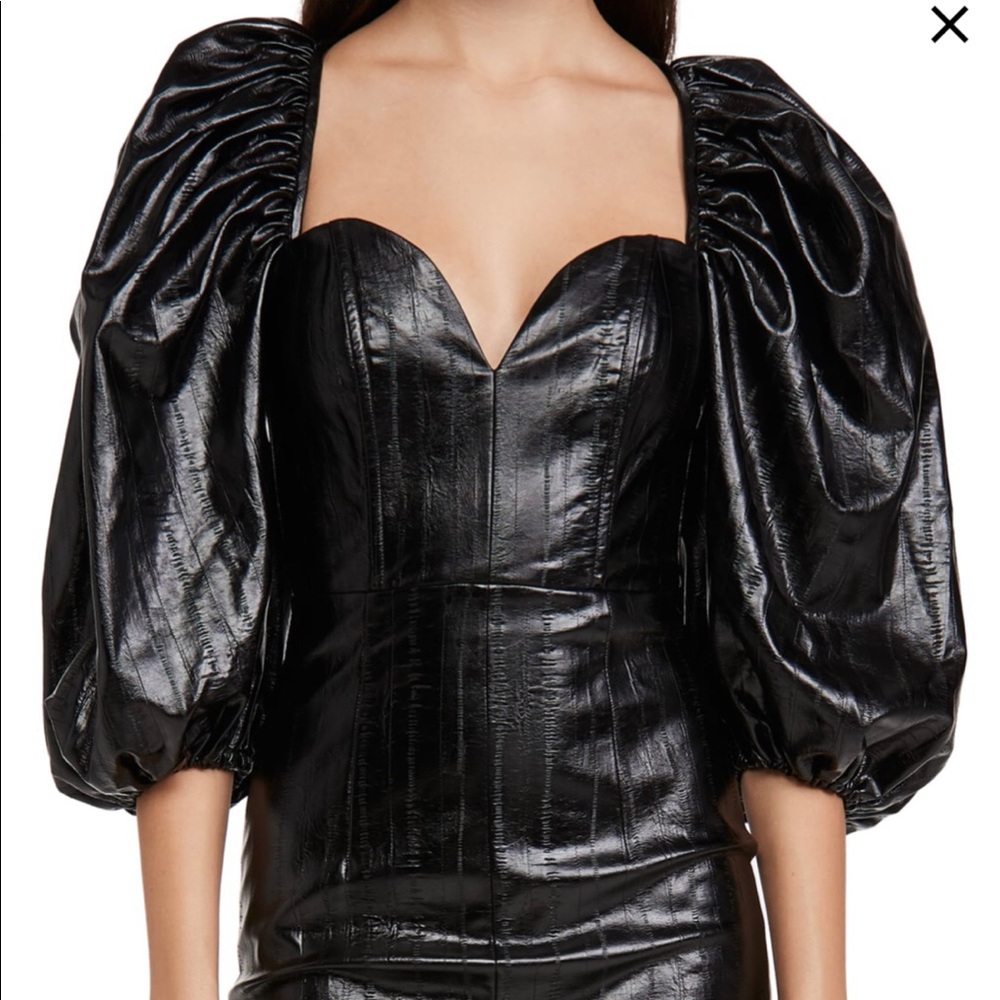 NWT rotate faux leather dress - Picture 6 of 7